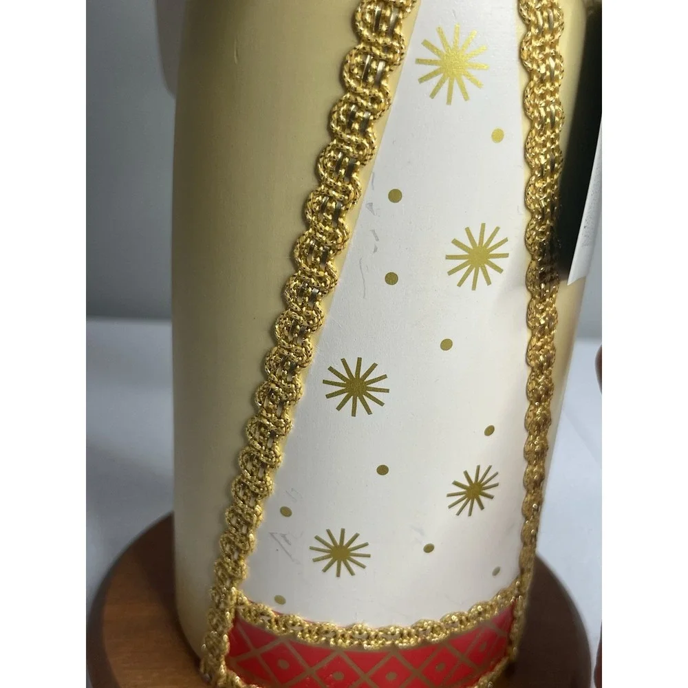 Vtg Erzgebirge Ore Mountain Germany Female‎ Yellow Angel Nutcracker Large